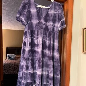 Beautiful “tie dye” midi dress from Madewell!